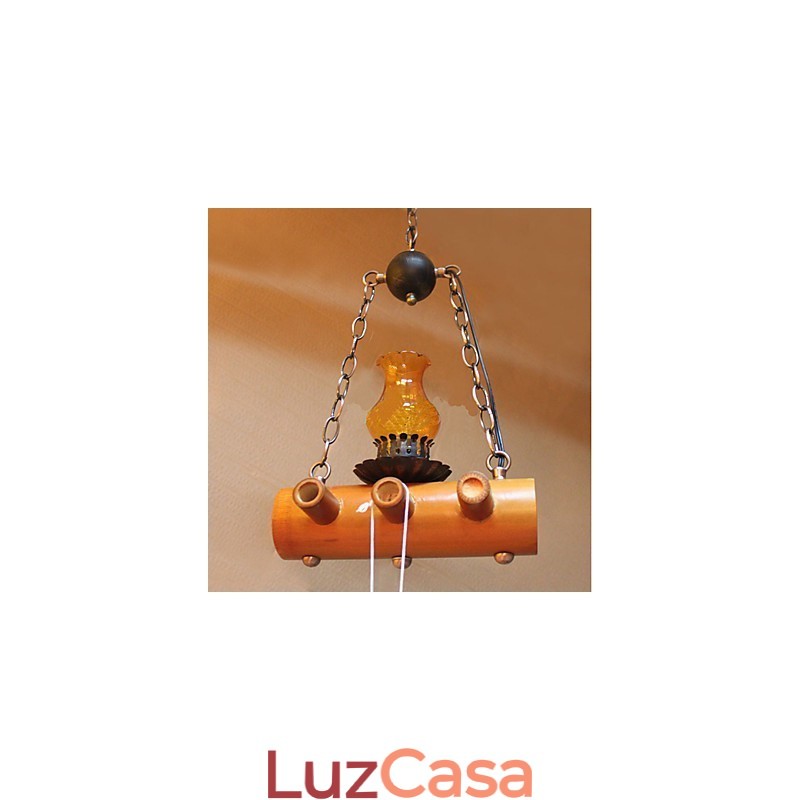 Lustre de bambu antigo americano de cabeça única