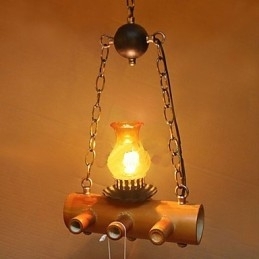Lustre de bambu antigo americano de cabeça única