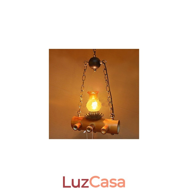 Lustre de bambu antigo americano de cabeça única