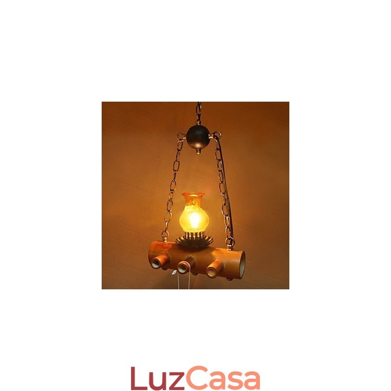 Lustre de bambu antigo americano de cabeça única
