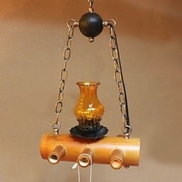Lustre de bambu antigo americano de cabeça única