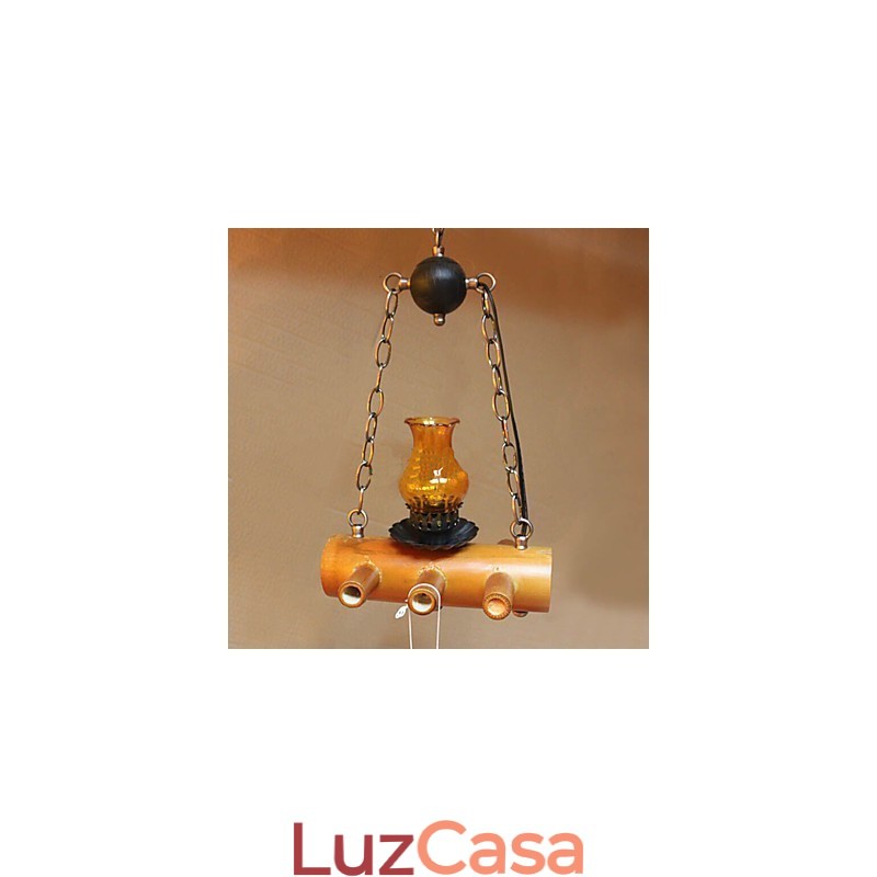Lustre de bambu antigo americano de cabeça única