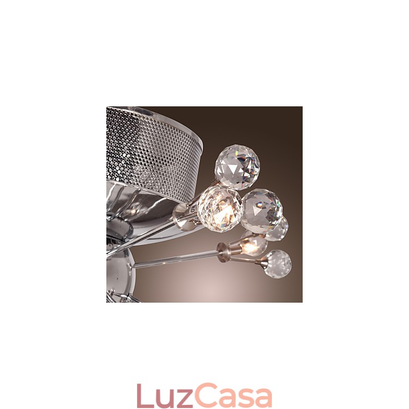 Moderno Contemporâneo Cristal Cromado Metal Montagem Embutida