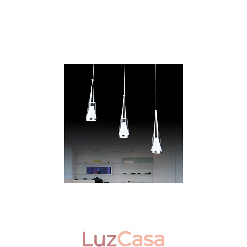 3 Luzes Pendentes Moderno Contemporâneo Metal
