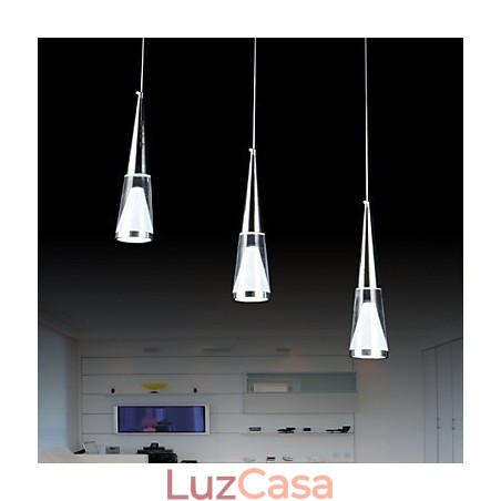 3 Luzes Pendentes Moderno Contemporâneo Metal
