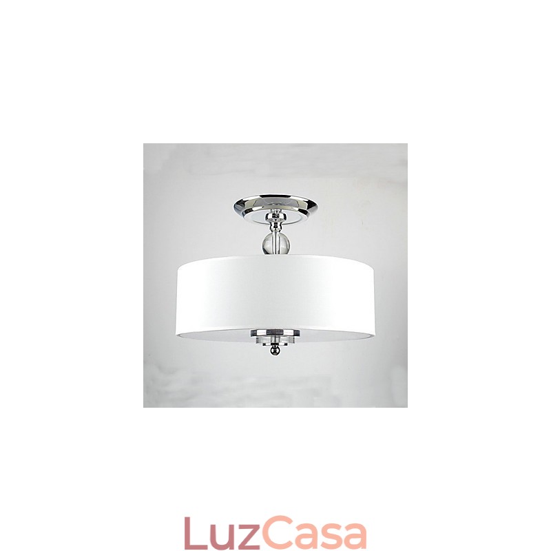 Pendente moderno e elegante de 3 luzes com abajur de flanela