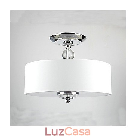 Pendente moderno e elegante de 3 luzes com abajur de flanela