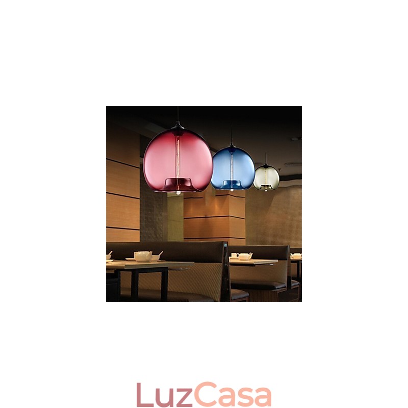 Luminária pendente de vidro retrô criativa de cabeça única Café In The Goldfish Bowl