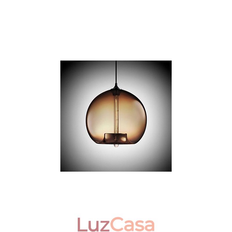 Luminária pendente de vidro retrô criativa de cabeça única Café In The Goldfish Bowl