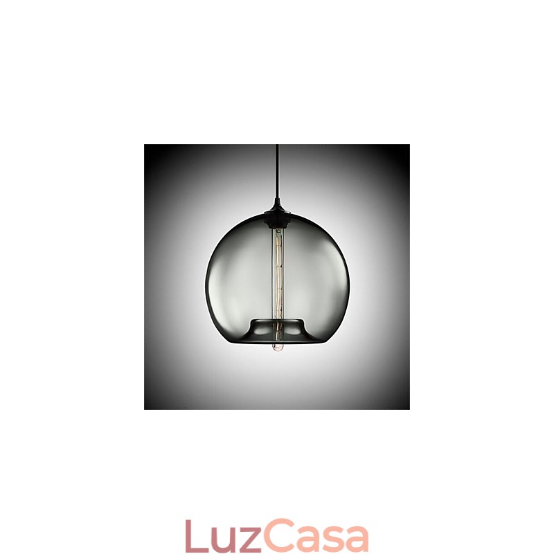 Luminária pendente de vidro retrô criativa de cabeça única Café In The Goldfish Bowl