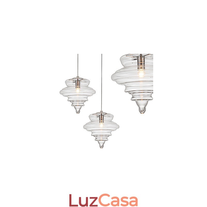 Luminária Pendente 1 Luz Moderna Simplicidade Incolor Vidro Transparente