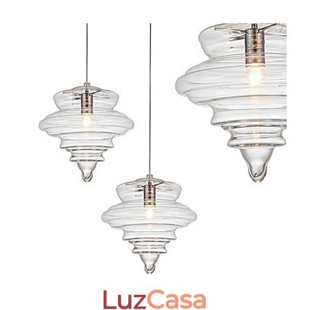 Luminária Pendente 1 Luz Moderna Simplicidade Incolor Vidro Transparente Luminária Pendente 1 Luz Moderna Simplicidade Incolor Vidro Transparente