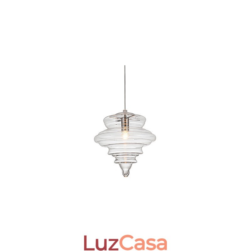 Luminária Pendente 1 Luz Moderna Simplicidade Incolor Vidro Transparente