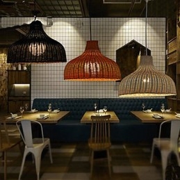 Lustre de bambu To Ri Creative Simple Single Head