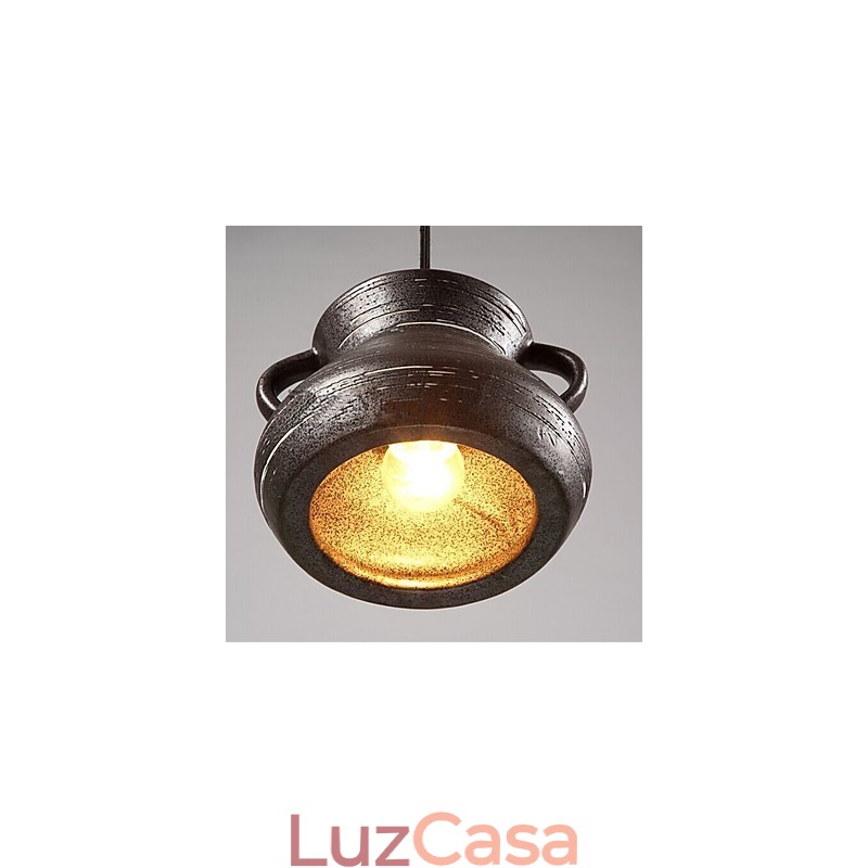 Lustre de cerâmica retrô personalidade pendurado para casa de chá
