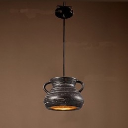 Lustre de cerâmica retrô personalidade pendurado para casa de chá
