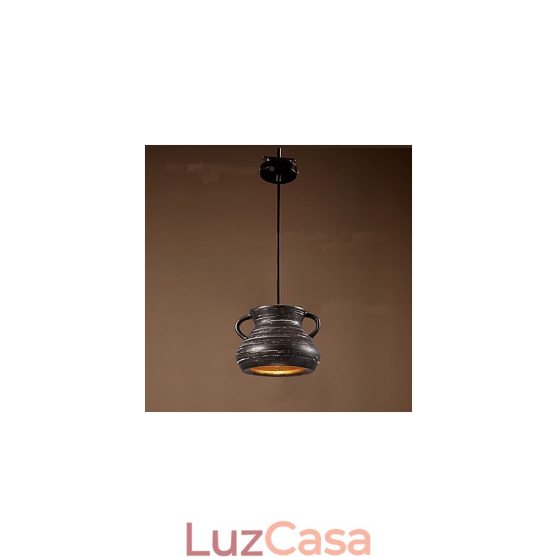 Lustre de cerâmica retrô personalidade pendurado para casa de chá
