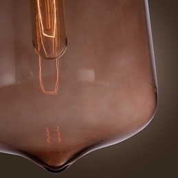 Luminária pendente de vidro moderna de 70 W com design de garrafa transparente