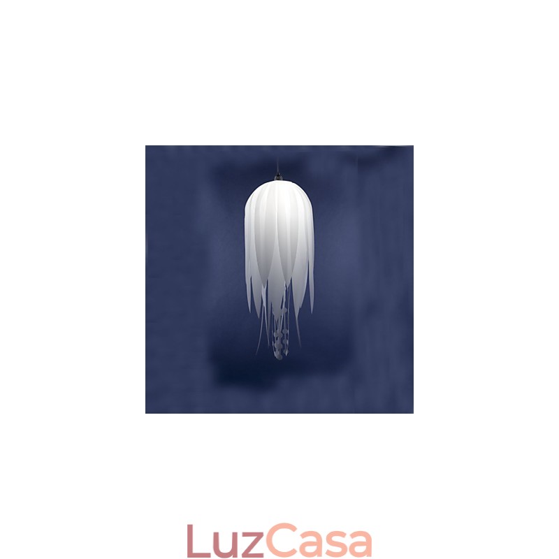 Luminária Pendente Moderna Minimalista Branca 1 Luz Metal e