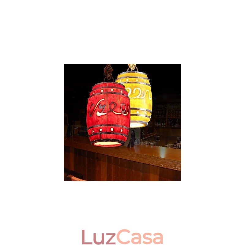 Lustre de resina de barril de decoração minimalista moderno