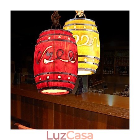 Lustre de resina de barril de decoração minimalista moderno