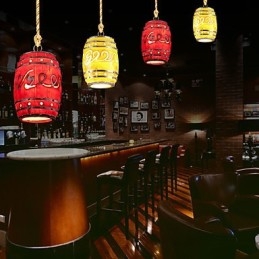 Lustre de resina de barril de decoração minimalista moderno