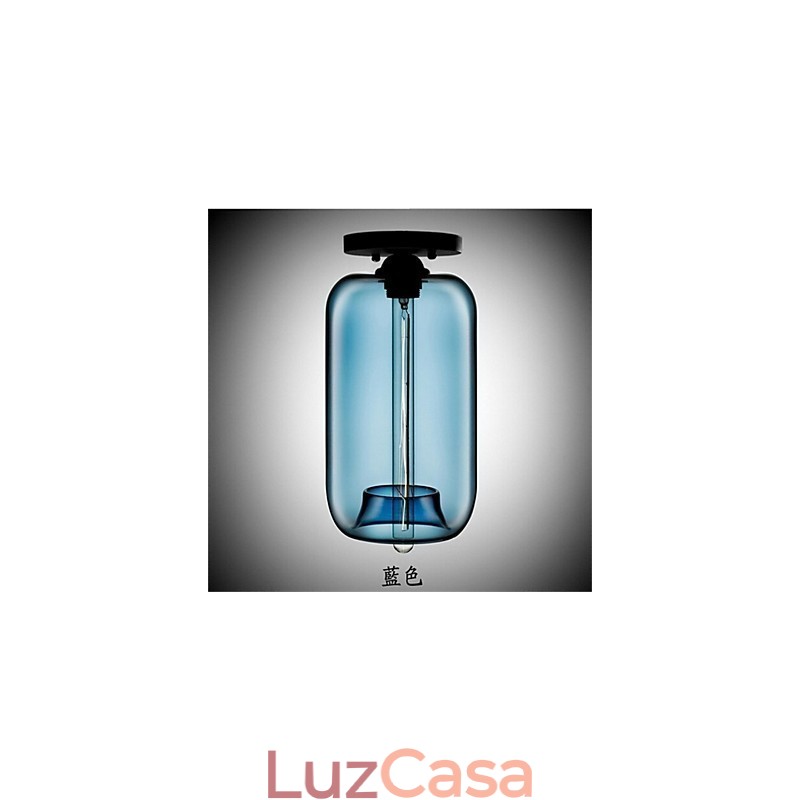 Luminária pendente de vidro retrô criativa de cabeça única Café In The Goldfish Bowl