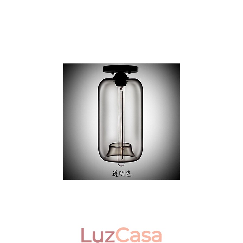 Luminária pendente de vidro retrô criativa de cabeça única Café In The Goldfish Bowl