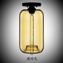 Luminária pendente de vidro retrô criativa de cabeça única Café In The Goldfish Bowl