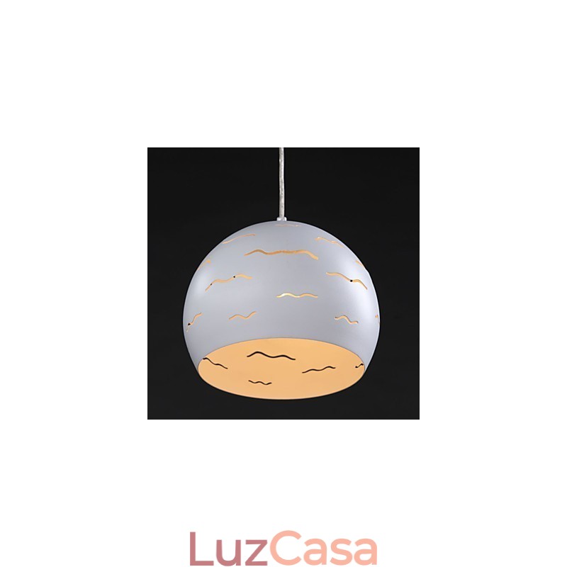 Iluminação criativa simples e moderna de ferro branco real