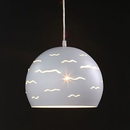 Iluminação criativa simples e moderna de ferro branco real