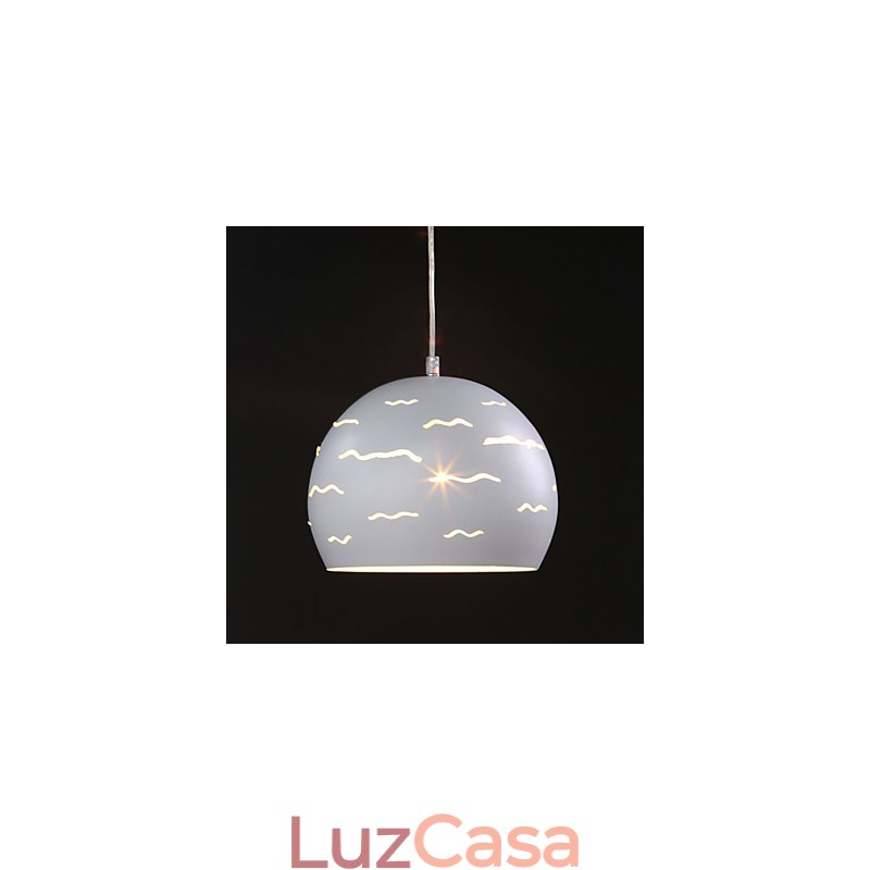 Iluminação criativa simples e moderna de ferro branco real