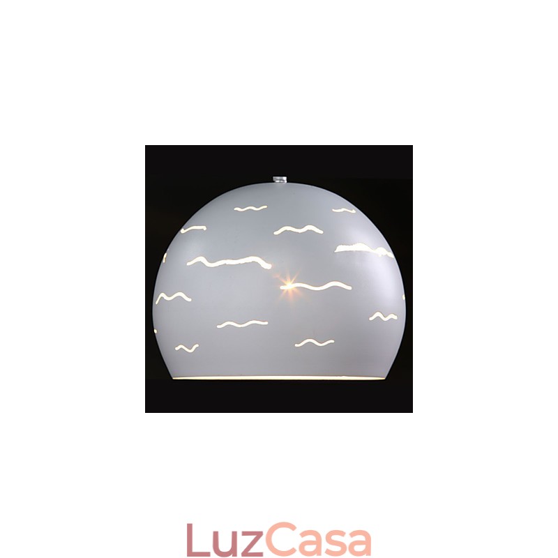 Iluminação criativa simples e moderna de ferro branco real