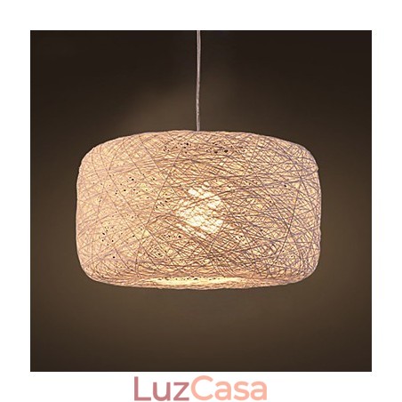 Lustre de moda europeu moderno e minimalista para casa com bolas de vime