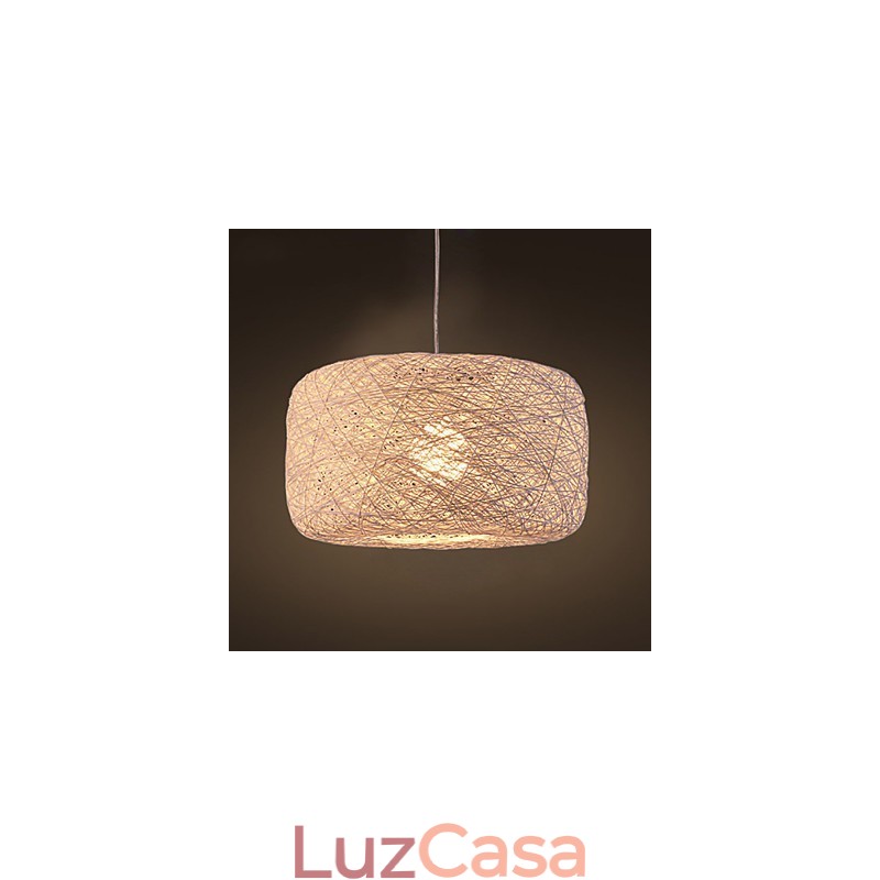 Lustre de moda europeu moderno e minimalista para casa com bolas de vime
