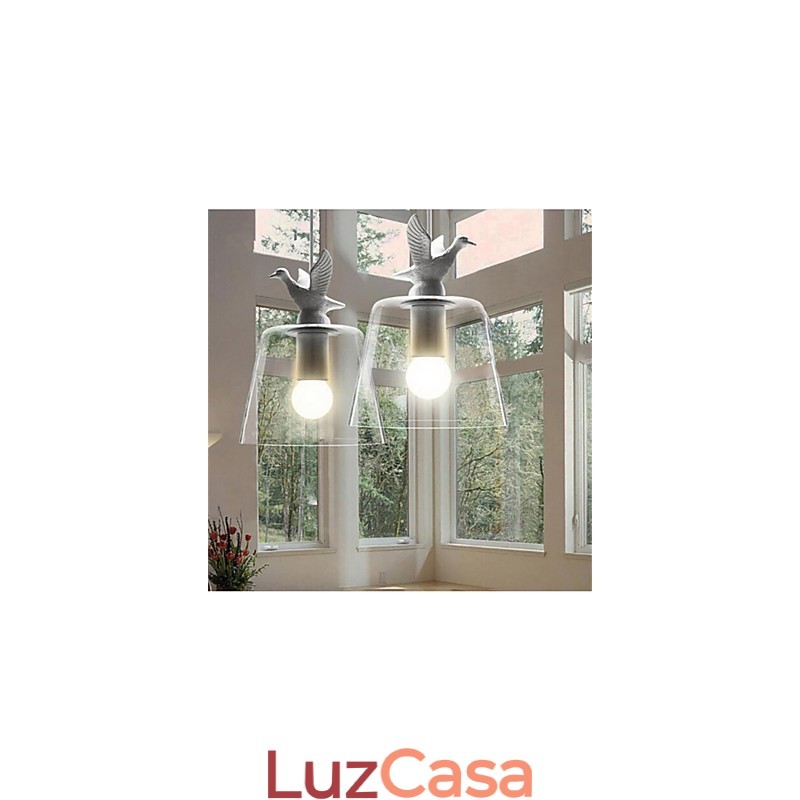 Luminária de vidro estilo americano retrô criativa de cabeça única Nordic Cafe