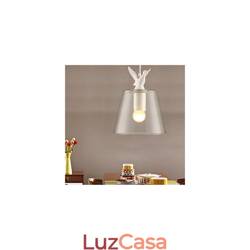 Luminária de vidro estilo americano retrô criativa de cabeça única Nordic Cafe