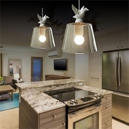 Luminária de vidro estilo americano retrô criativa de cabeça única Nordic Cafe