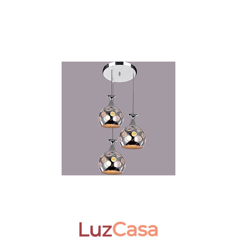 Luminária pendente moderna contemporânea estilo mini ilha galvanizada