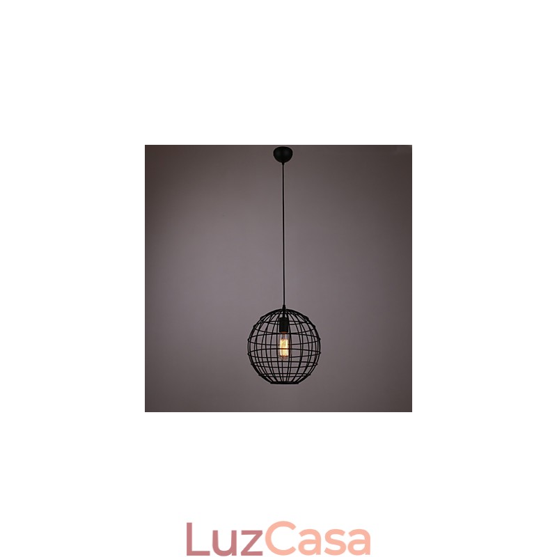 Mini luminária pendente esférica 1 luz de processamento de pintura