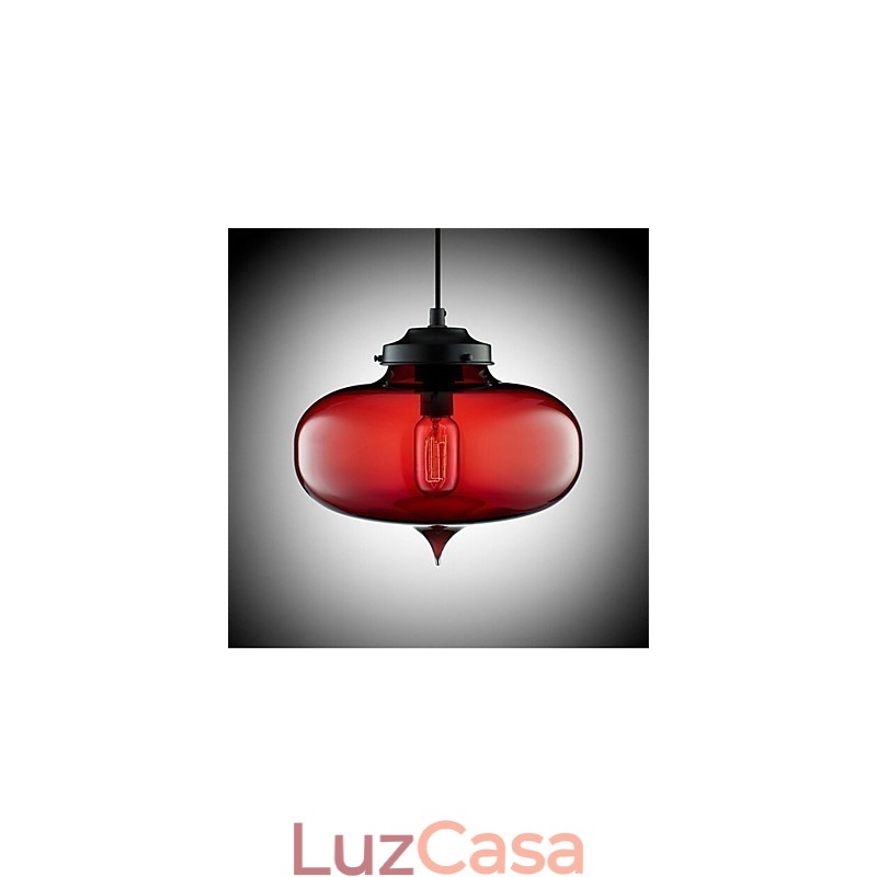 Luminária pendente de vidro retrô criativa de cabeça única Café In The Goldfish Bowl
