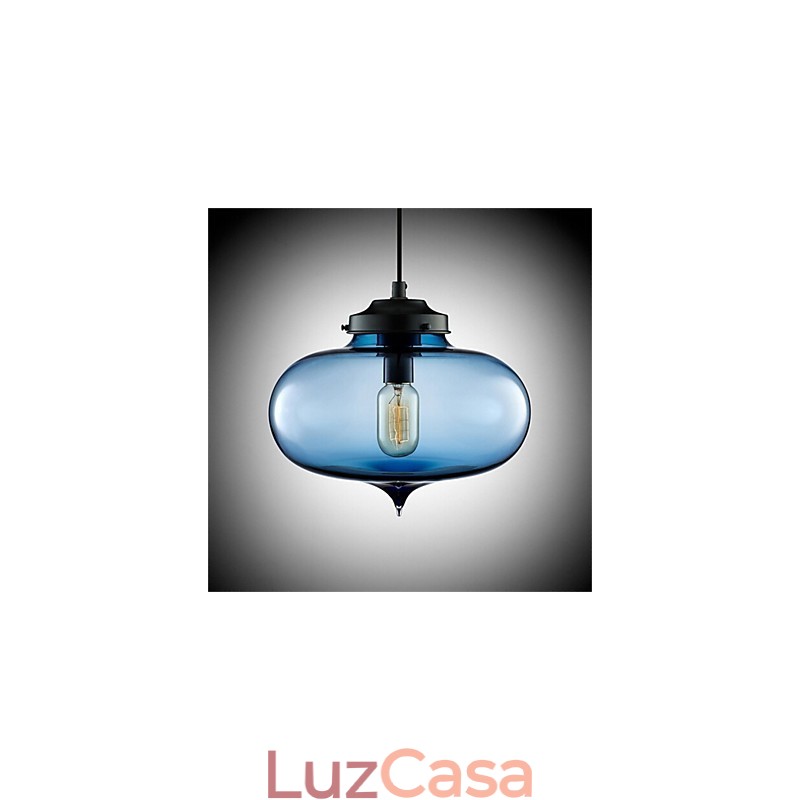 Luminária pendente de vidro retrô criativa de cabeça única Café In The Goldfish Bowl