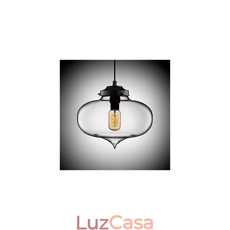 Luminária pendente de vidro retrô criativa de cabeça única Café In The Goldfish Bowl
