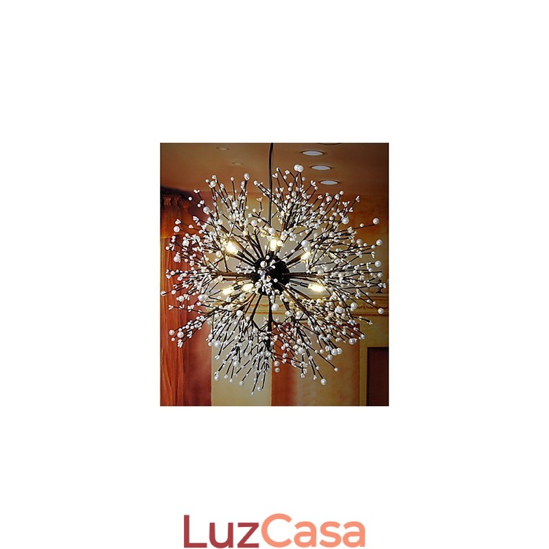 Pingente de estrela de vento industrial, roupa decorativa, fogos de artifício, luz de faísca