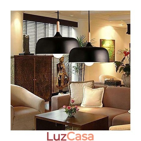 Luminária pendente de metal com pintura country Luminária pendente de metal com pintura country