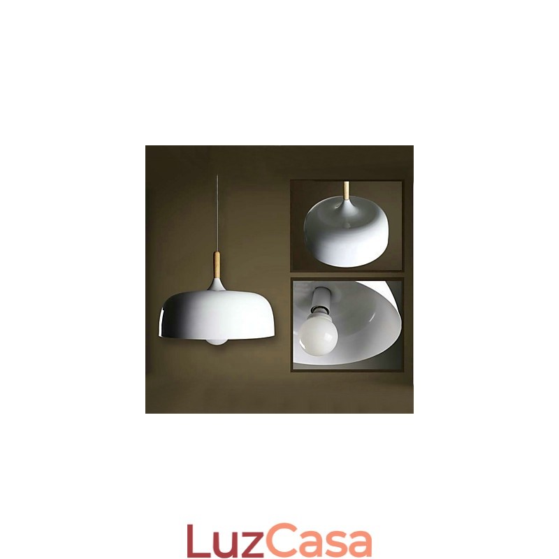 Luminária pendente de metal com pintura country
