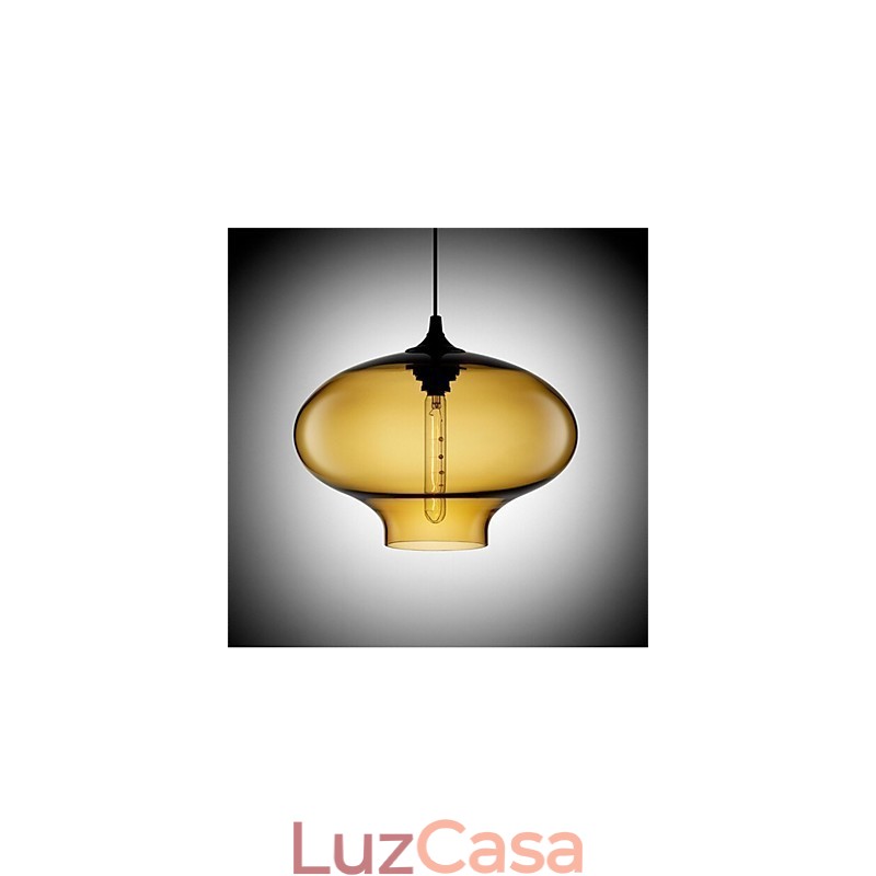 Luminária pendente de vidro retrô criativa de cabeça única Café In The Goldfish Bowl