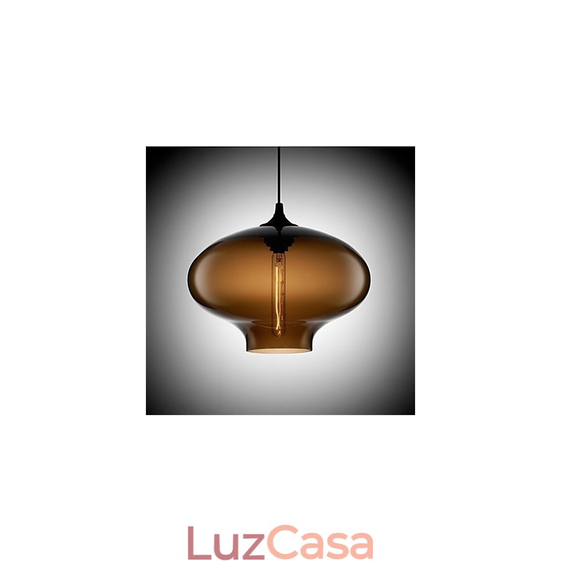 Luminária pendente de vidro retrô criativa de cabeça única Café In The Goldfish Bowl