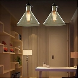 Luminária de vidro estilo americano retrô criativa de cabeça única Nordic Cafe