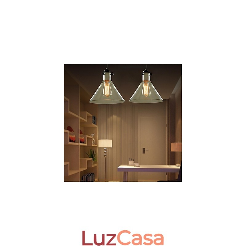 Luminária de vidro estilo americano retrô criativa de cabeça única Nordic Cafe